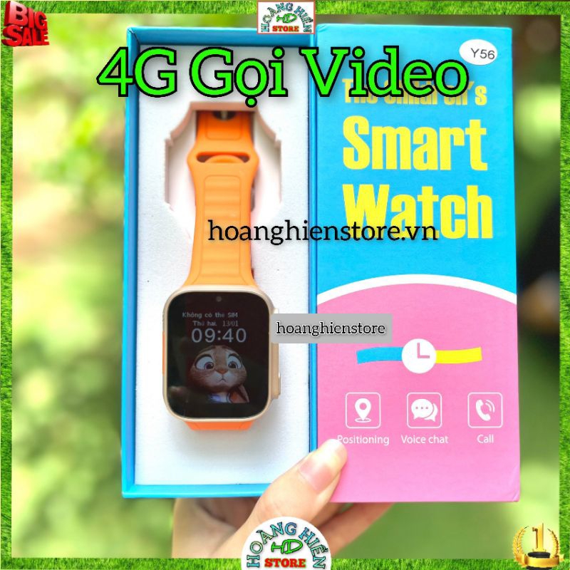 Đồng hồ thông minh trẻ em HKSMART Y56 Gọi video 4G, Định vị wifi, LBS, sạc nam châm chống nước