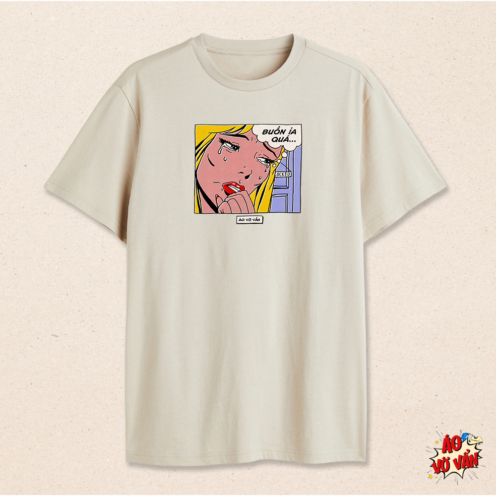 Áo thun local brand Buồn ẻ quá mặc mọi lúc mọi nơi oách xà lách | Áo Vớ Vẩn | Cotton 230gsm 100%