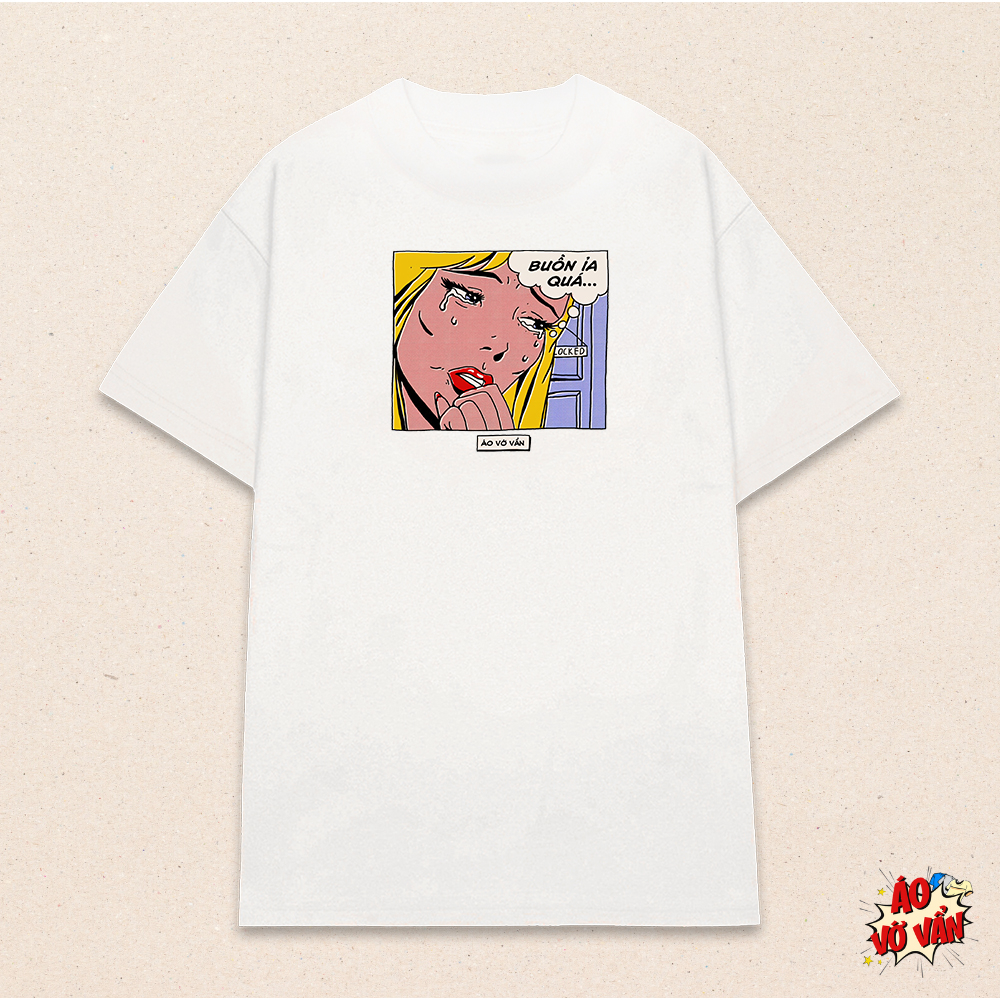 Áo thun local brand Buồn ẻ quá mặc mọi lúc mọi nơi oách xà lách | Áo Vớ Vẩn | Cotton 230gsm 100%