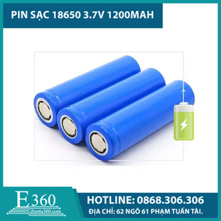 Pin sạc 18650 3.7v 1200mah