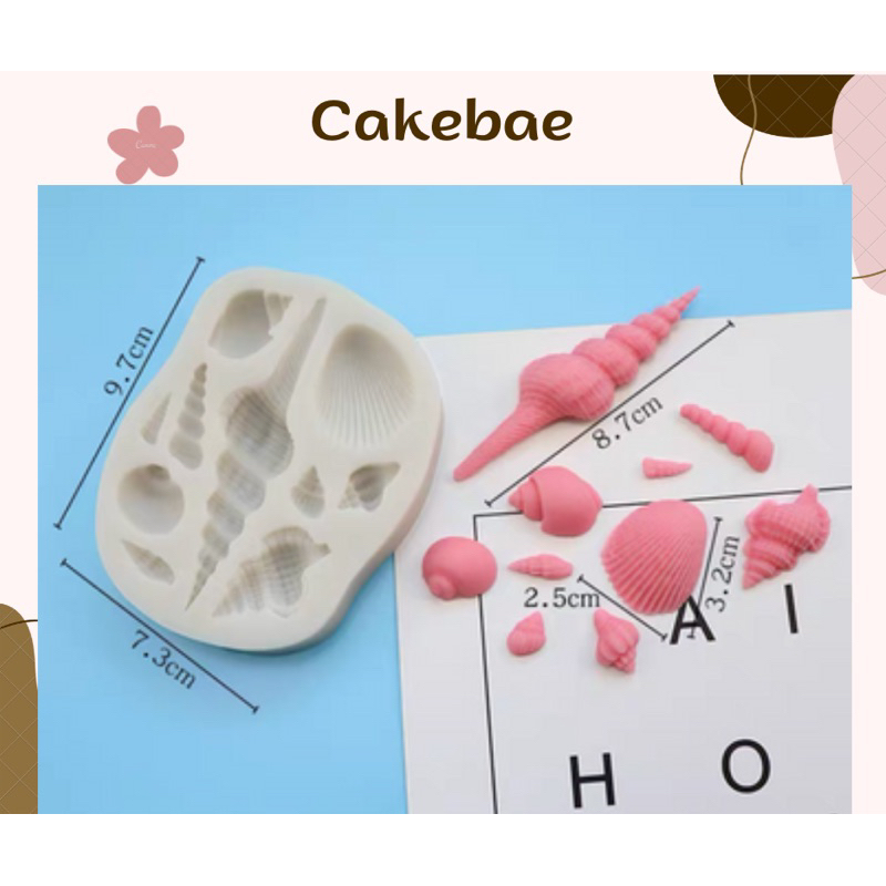 Khuôn silicone sò ốc đất sét
