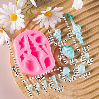 Khuôn silicone sò ốc đất sét