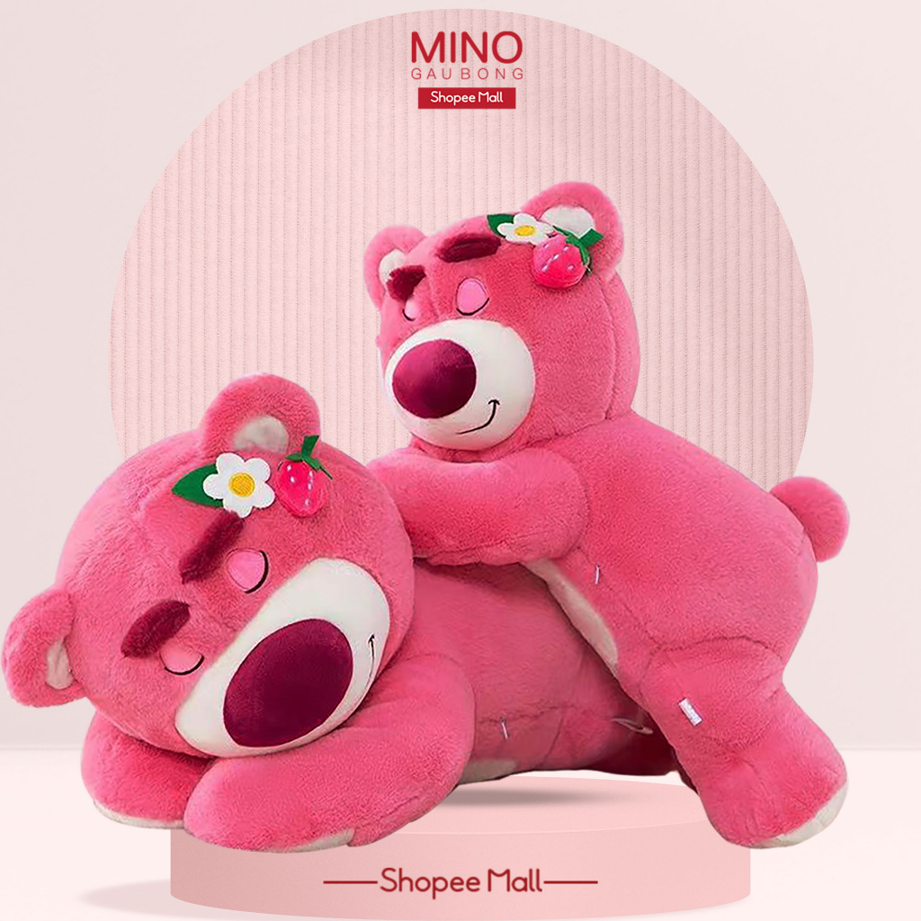 Gấu Bông Lotso Chính Hãng Mềm Mịn Dâu Tây Huggin MINO STORE TH208