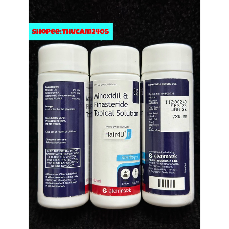 Hair 4U PRO 5% Mọc tóc  Minoxidil Finasteride Topical solution .