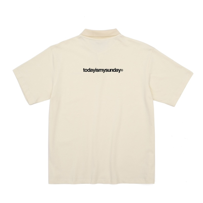 Áo thun POLO Kem Todayismysunday vải thun