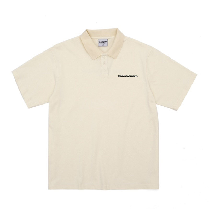 Áo thun POLO Kem Todayismysunday vải thun