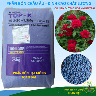 Phân NPK 15-3-20+TE Nhập Khẩu Đức (1kg), Phân tím Đức dùng kali trắng chuyên dưỡng hoa, nuôi trái
