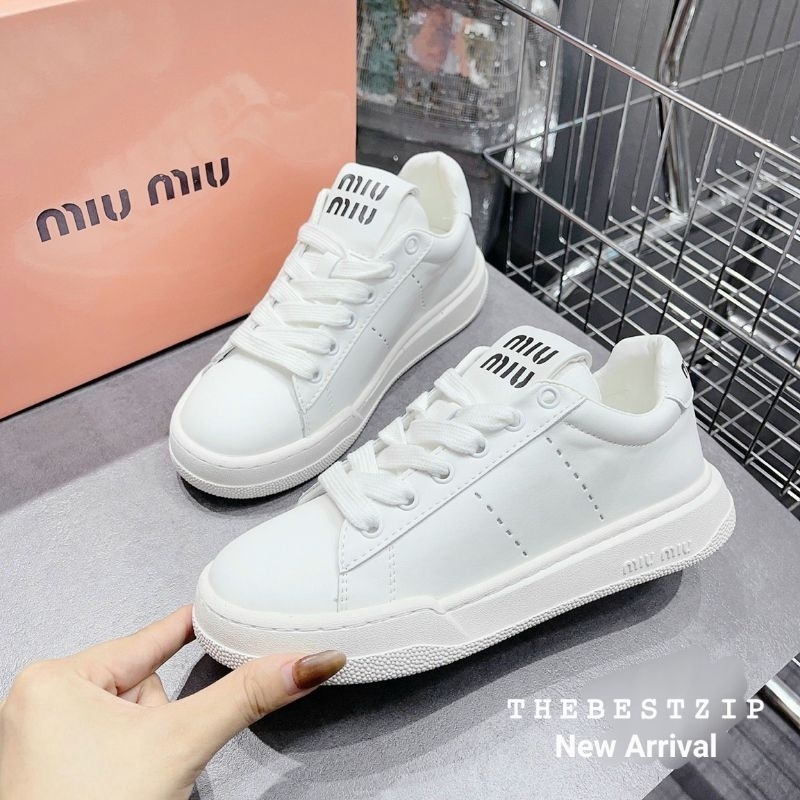 Giày thể thao Miu mii.u trắng bản 2023 hàng cao cấp fullbox giấy gói | Hàng loại 1