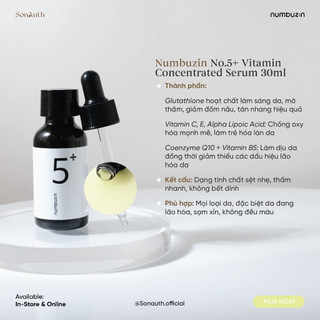 Tinh chất Numbuzin No.5+ Vitamin Concentrated Serum 30ml