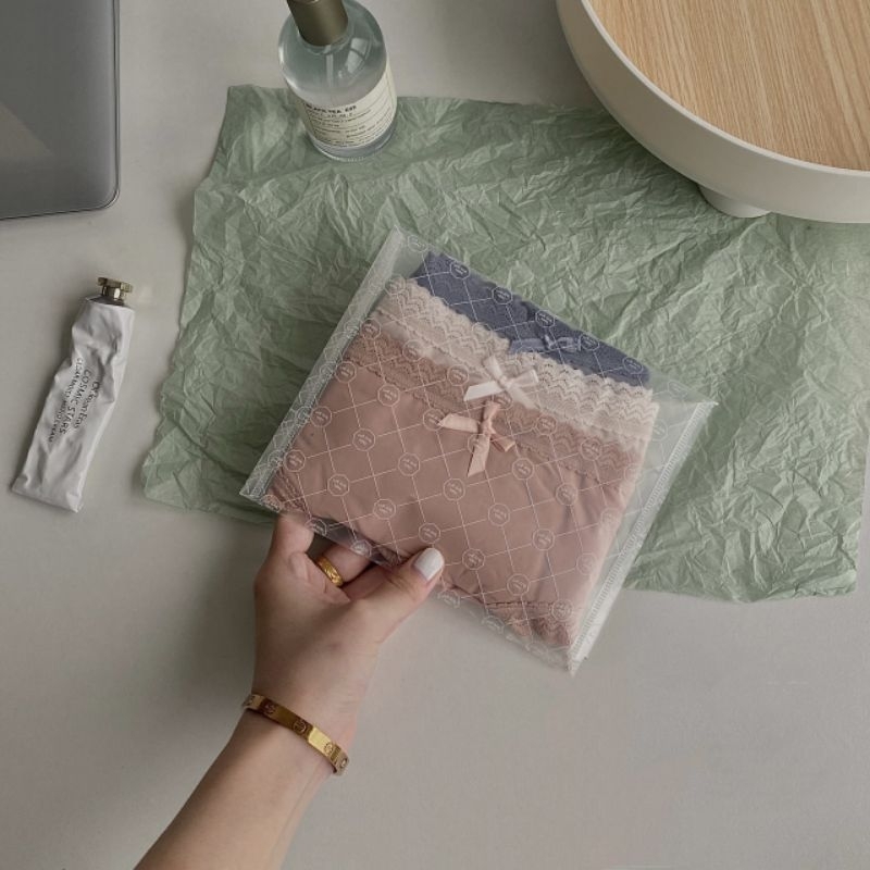 K6  Set 3 Quần Lót Su Đúc Viền Ren Chất Siêu Mát, Lót Cotton Thoáng Khí, Co Giãn Tốt Freesize < 60kg