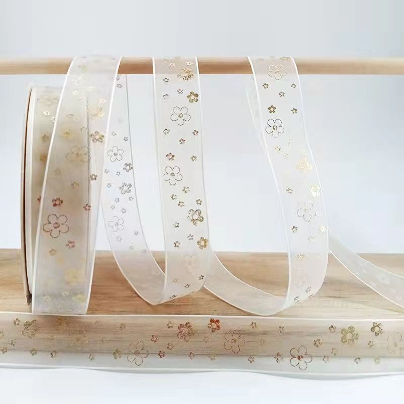 Cuộn Dây Ruy Băng Voan 2.5cm In Chữ Love/Loveyou Dùng Trang Trí Bó Hoa, Hộp Quà, Hộp Bánh Tặng Người Yêu Thương