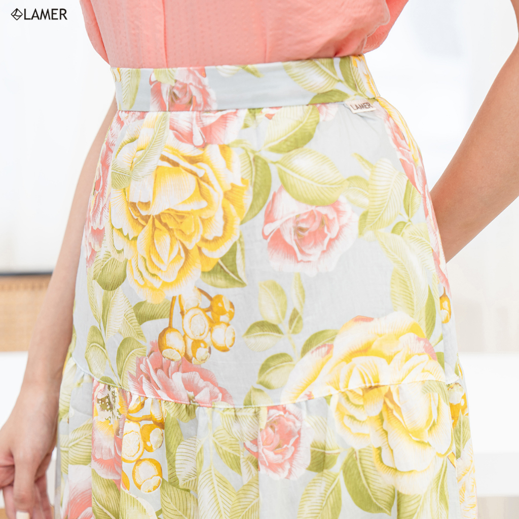 Chân Váy Xòe LAMER Nhún Ba Tầng L62L23H001