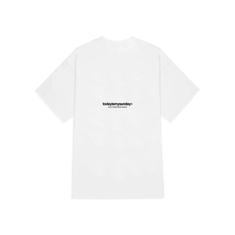 Áo thun Trắng Basic Today is my sunday