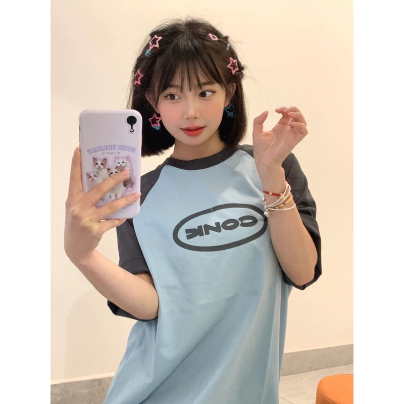 Áo thun Baby tee chữ CONK form rộng tôn dáng,Áo thun lạnh phong cách thể thao năng động