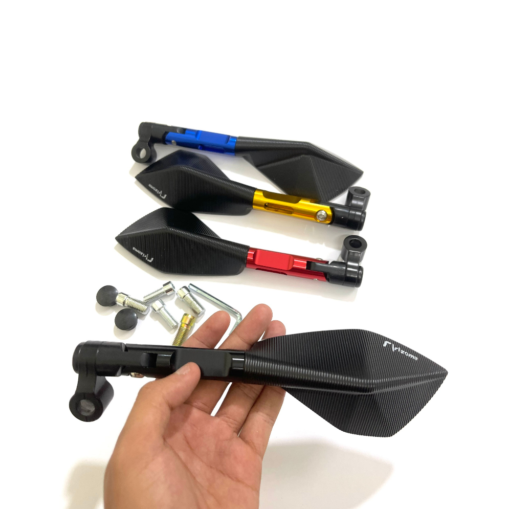 Gương thời trang xe máy rizoma 5 cạnh xoay 360 độ gập gắn các dòng xe hàng loại 1 bảo hành 1 năm Trái + Phải