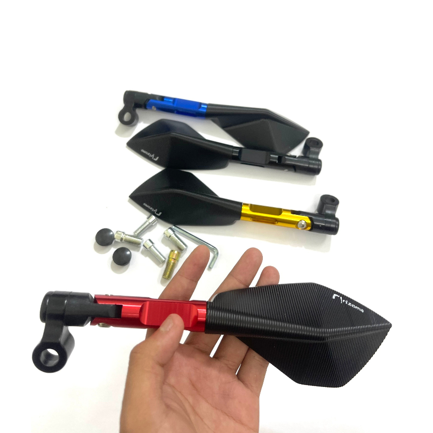 Gương thời trang xe máy rizoma 5 cạnh xoay 360 độ gập gắn các dòng xe hàng loại 1 bảo hành 1 năm Trái + Phải