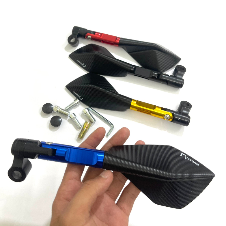 Gương thời trang xe máy rizoma 5 cạnh xoay 360 độ gập gắn các dòng xe hàng loại 1 bảo hành 1 năm Trái + Phải