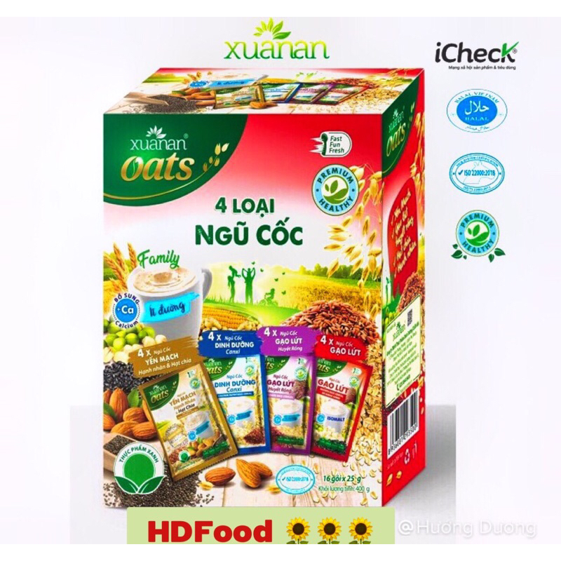 Ngũ Cốc Xuân An mix 4 vị 400g