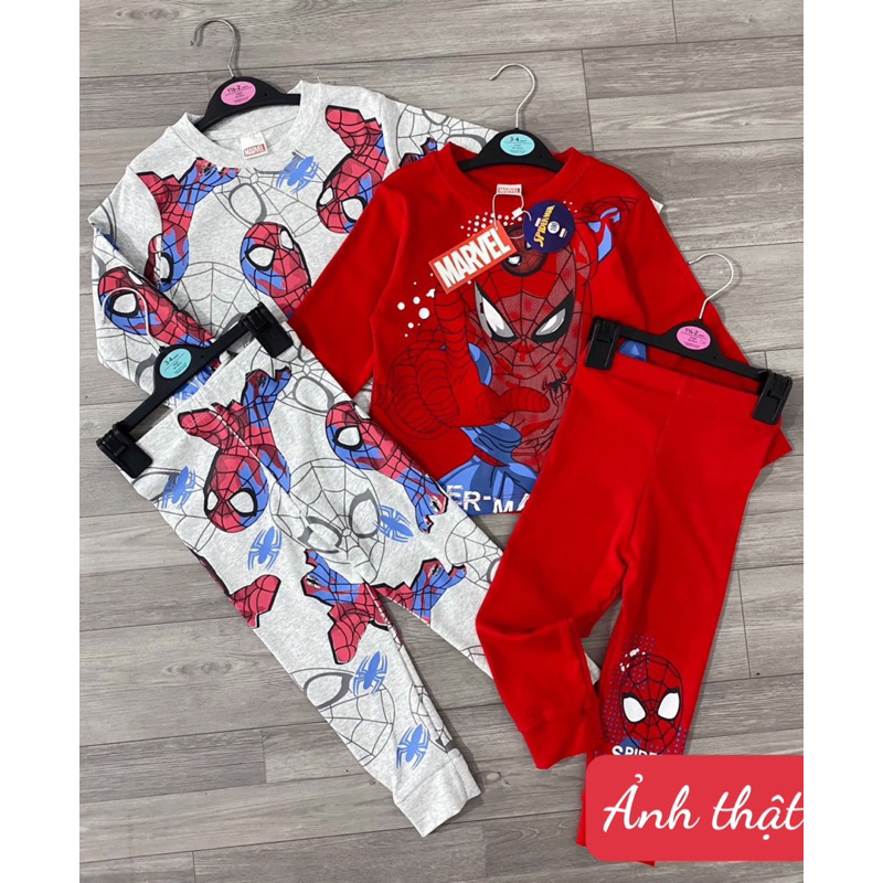 Set 2 bộ siêu nhân người nhện đỏ ghi cho bé trai