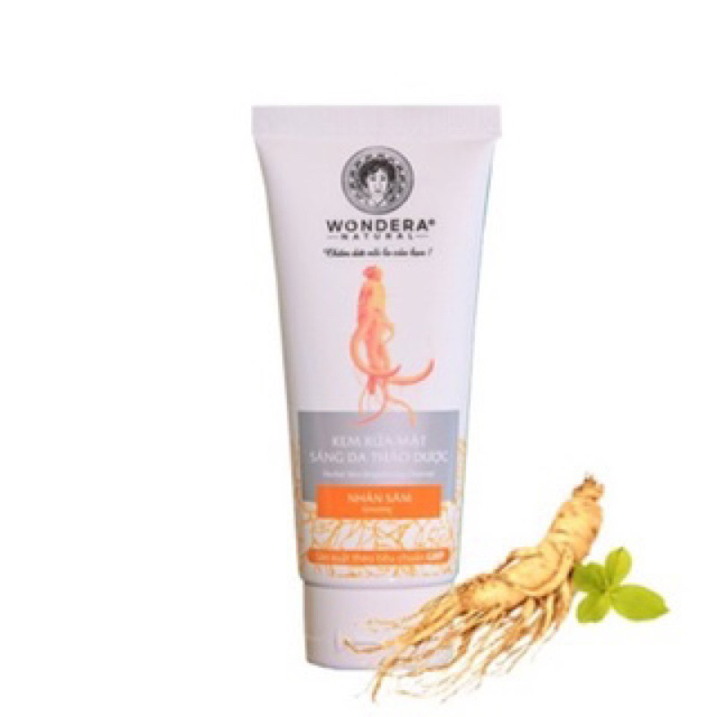 Kem Rửa Mặt Sáng Da Nhân Sâm Thảo Dược Wondera 100g