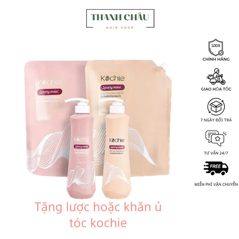 Bộ Gội Xả Kochie Salon BackBar Luxury Moist 500ml hương trái cây ngọt ngào
