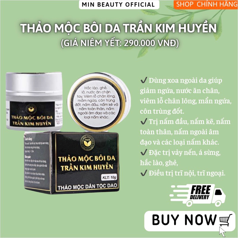 Kem Bôi Viêm Da Thảo Mộc Trần Kim Huyền 10gr Giảm Ngứa
