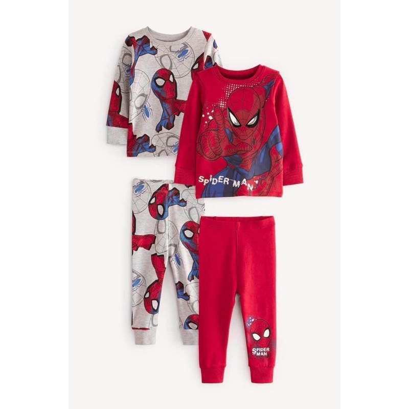 Set 2 bộ siêu nhân người nhện đỏ ghi cho bé trai