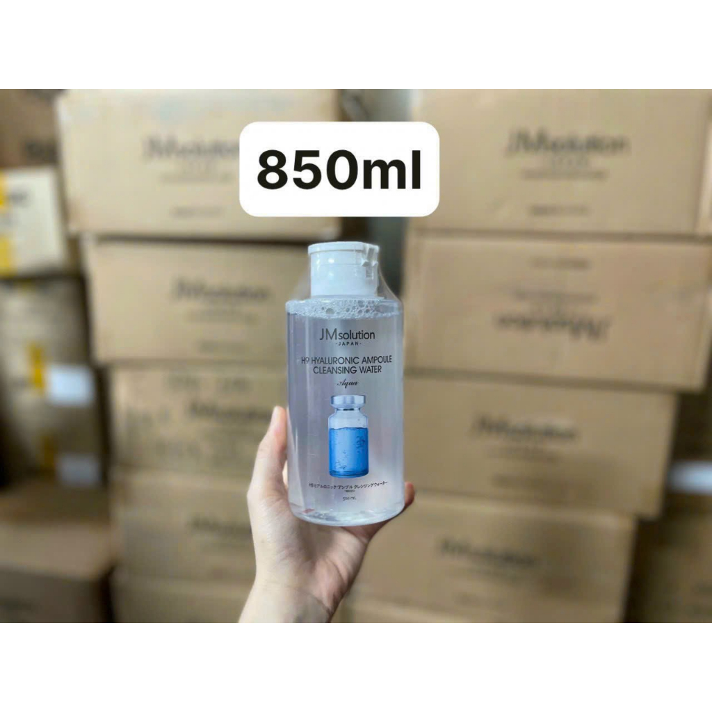 NƯỚC TẨY TRANG JM SOLUTION HYALURONIC AMPOULE CLEANSING WATER 850ML.
