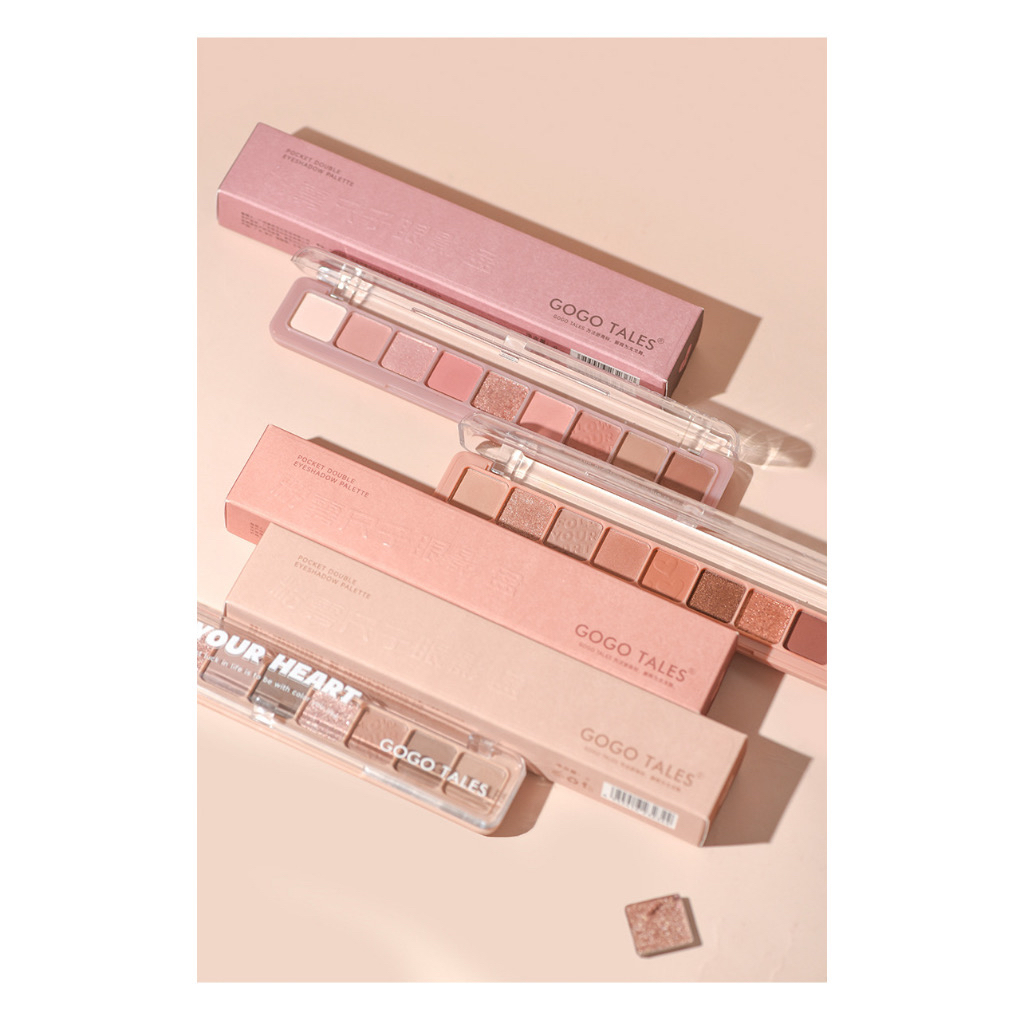 Phấn Mắt 9 Ô GOGO TALES POCKET DOUBLE GT479 Chất Phấn Lì Mịn Có Nhũ Tạo Hiệu Ứng Lấp Lánh