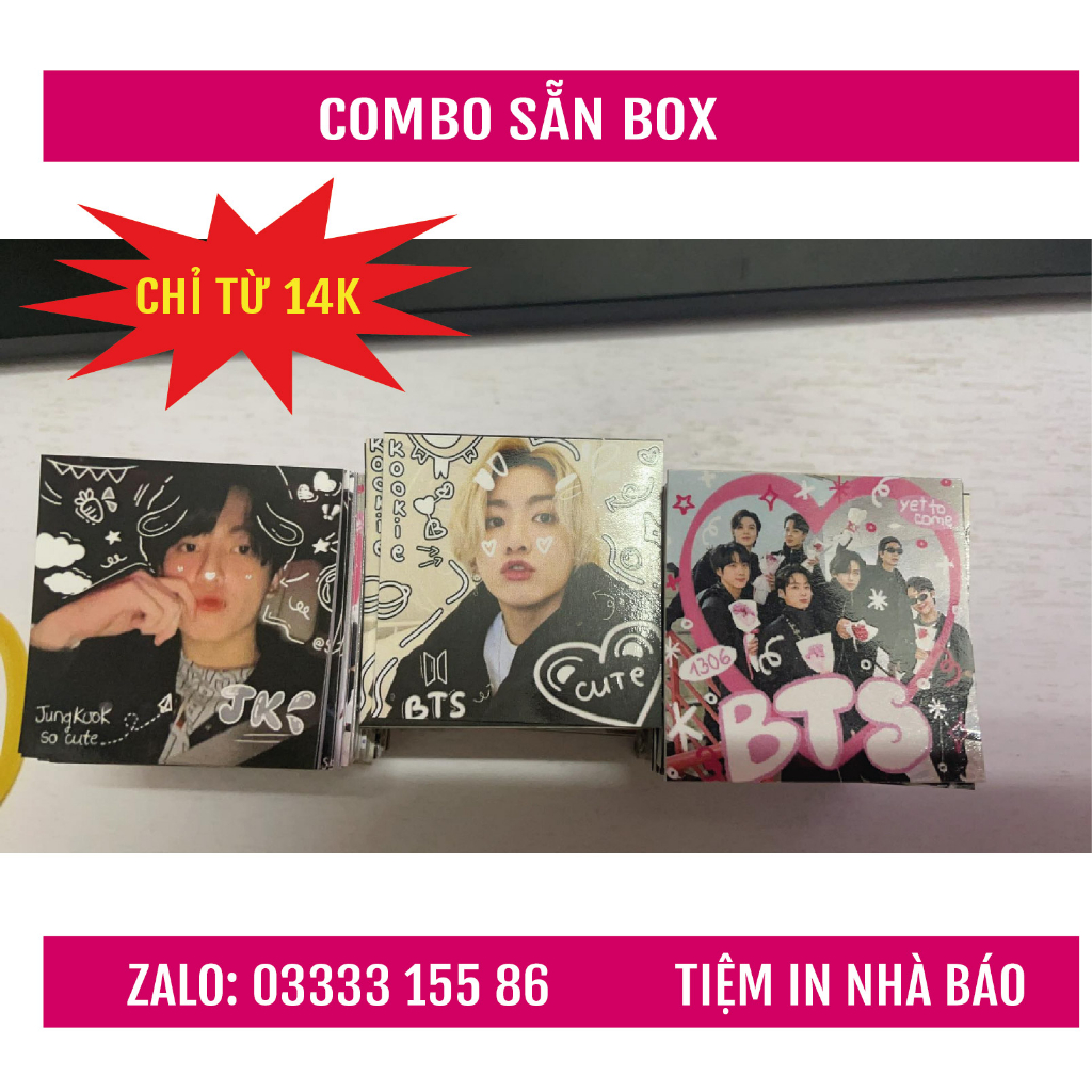 Box mix sticker 4x4 - 5x5 niêm phong giá rẻ