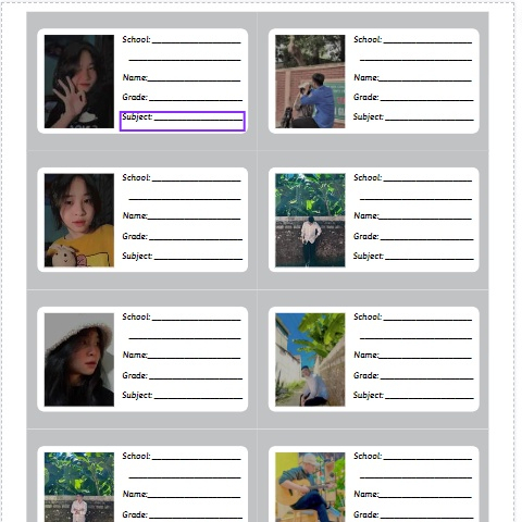 In nhãn vở ảnh theo yêu cầu giá 1k/ 1 nhãn vở  Siêu đẹp SIÊU RẺ