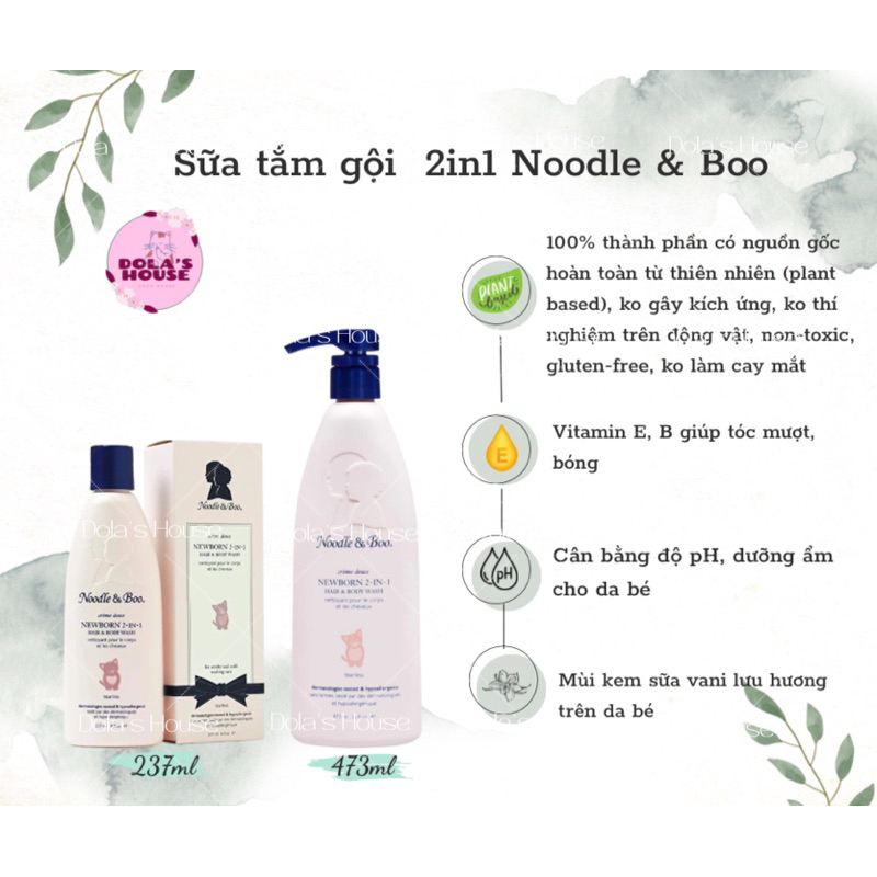 SỮA TẮM GỘI 2IN1 NOODLE & BOO 473ML