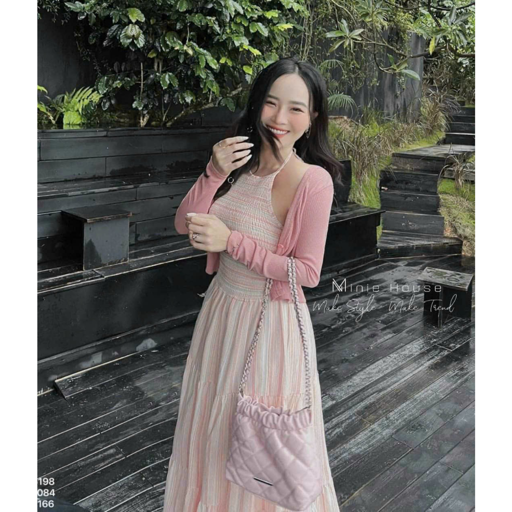 Đầm maxi công chúa dáng xoè phối khoác dài tay form ngắn cho phong cách nàng thơ, dễ thương [555] | BigBuy360 - bigbuy360.vn
