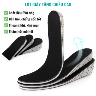 Lót giày tăng chiều cao độn đế cao su êm chân thoáng khí thấm hút mồ hôi