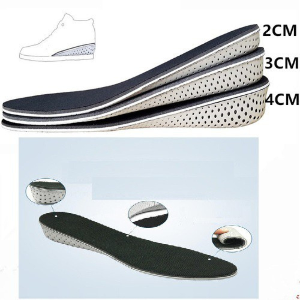 Lót giày tăng chiều cao độn đế cao su êm chân thoáng khí thấm hút mồ hôi