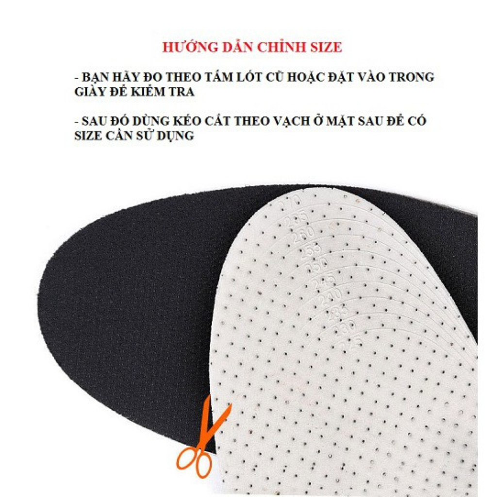 Lót giày tăng chiều cao độn đế cao su êm chân thoáng khí thấm hút mồ hôi