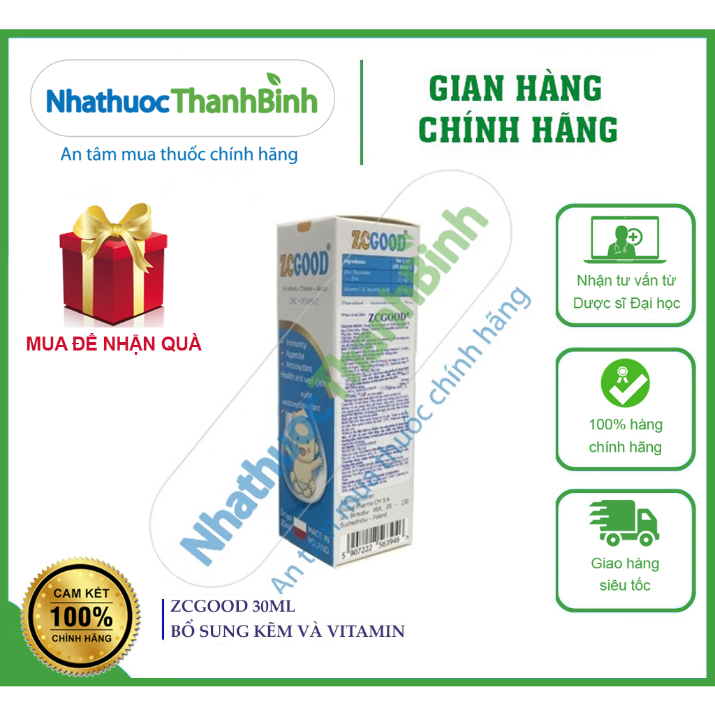 ZCGOOD 30ml Bổ sung kẽm và Vitamin