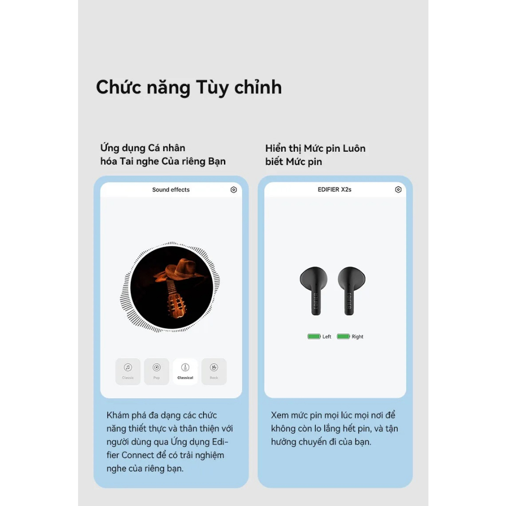 Tai nghe không dây True Wireless TWS Edifier X2s - Chính hãng