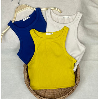 Combo 3 áo ba lỗ croptop nữ thun gân cotton mềm, co giãn, thấm hút tốt, không pha nilon MASSEC A09.2