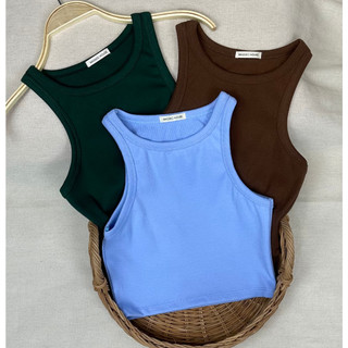 Combo 3 áo ba lỗ croptop nữ thun gân cotton mềm, co giãn, thấm hút tốt, không pha nilon MASSEC A09.2