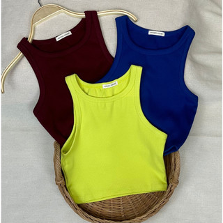 Combo 3 áo ba lỗ croptop nữ thun gân cotton mềm, co giãn, thấm hút tốt, không pha nilon MASSEC A09.2