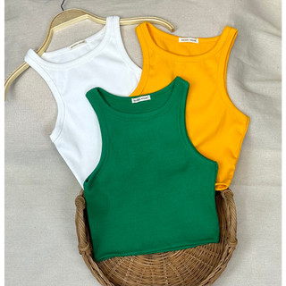 Combo 3 áo ba lỗ croptop nữ thun gân cotton mềm, co giãn, thấm hút tốt, không pha nilon MASSEC A09.2