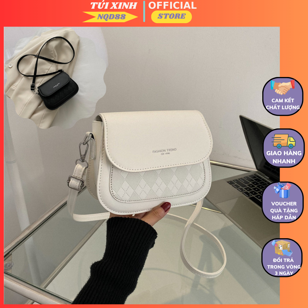 Túi xách nữ thời trang, túi đeo chéo đeo vai in vân trám da đẹp phong cách trẻ trung để vừa các dòng điện thoại TX60