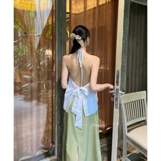 Ari Top - Áo Yếm Cột Dây Linen ( ảnh chính chủ )