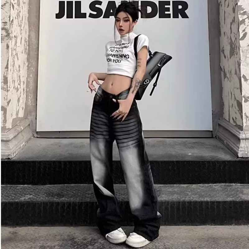 Quần jean nam ống suông rộng M10, quần bò nam đen xám dáng baggy vải demin phong cách hàn quốc MELLIXI | BigBuy360 - bigbuy360.vn