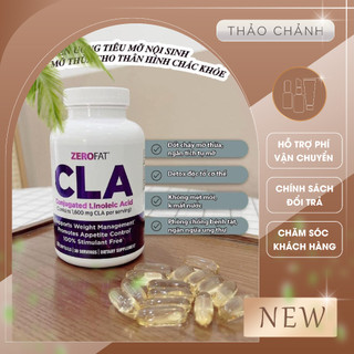 Viên uống giảm cân zerofat cla, hỗ trợ giảm béo, đốt mỡ, giảm cân an toàn, chính hãng mỹ 60 viên