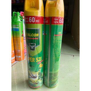 Bình xịt muỗi Falcon hương cam chanh chai 600ml comb 2 chai