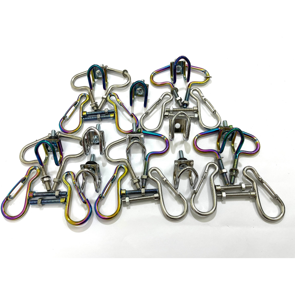 Móc Treo Đồ 7 màu TiTan, Inox Hàng 10 Ly Gắn Xe máy Siêu Chắc Chắn Đủ Các Kiểu