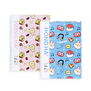 Lốc 10 vở kẻ ngang hồng hà 80 trang study oringa 1435 - định lượng 70gsm - giấy chống lóa, mỏi mắt