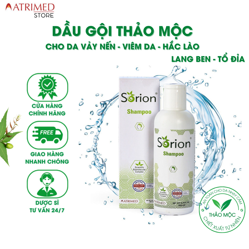 Dầu Gội Sorion Cho Da Vảy Nến, Viên Da Cơ Địa
